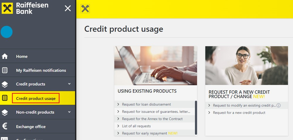 How to Submit Request to Use Approved Credit Products via Info Portal